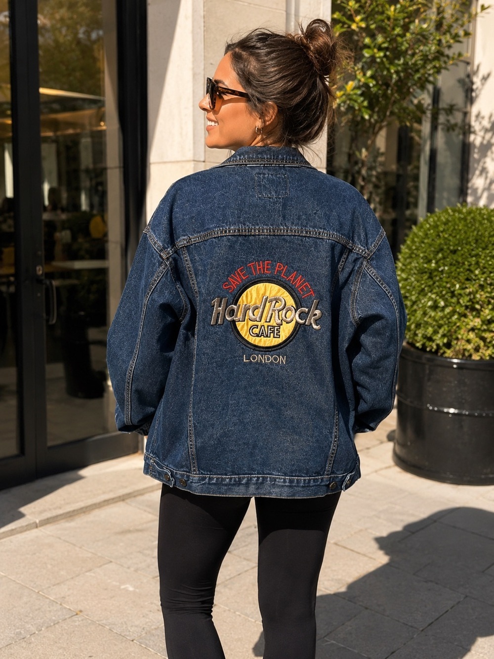 Hard Rock Cafe London Rare Denim Jacket Large Excellent Condition